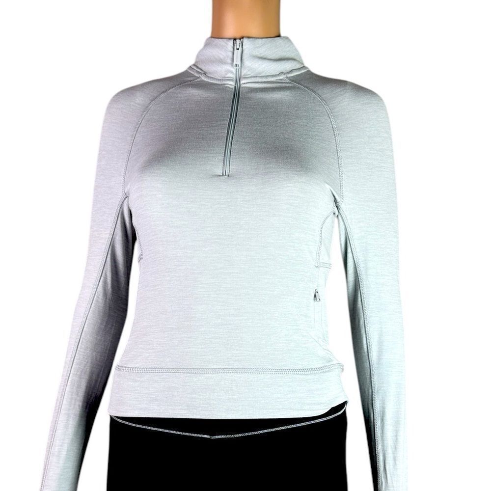 7 Diamonds Light Gray 3/4 Zip Sweatshirt